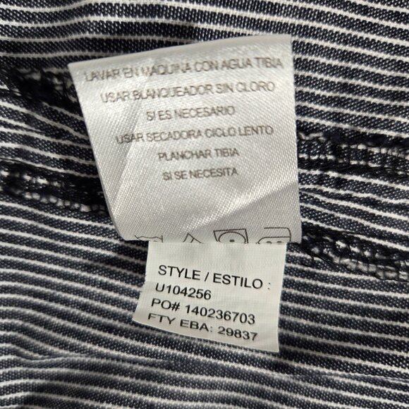 VINTAGE Striped Elastic Waist Drawstring Cargo BERMUDA Shorts Women's Size L/XL. - Picture 13 of 17